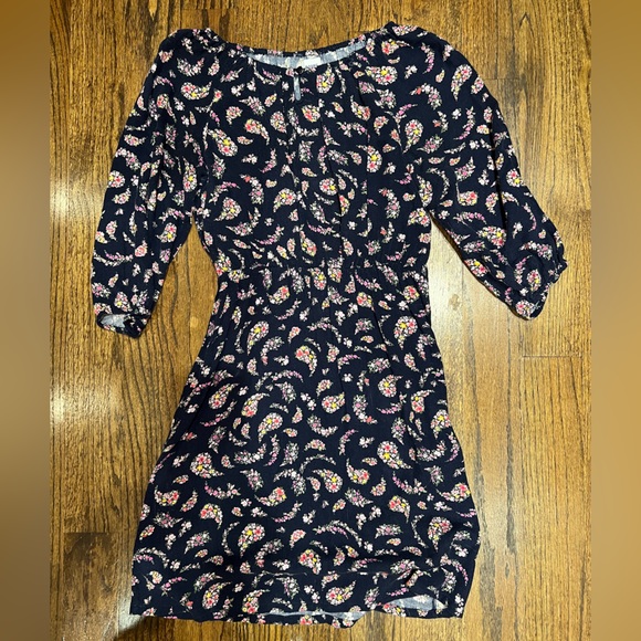 Old Navy Other - Old Navy Girls Blue Pink Floral Peasant Style Dress Sz XL 14